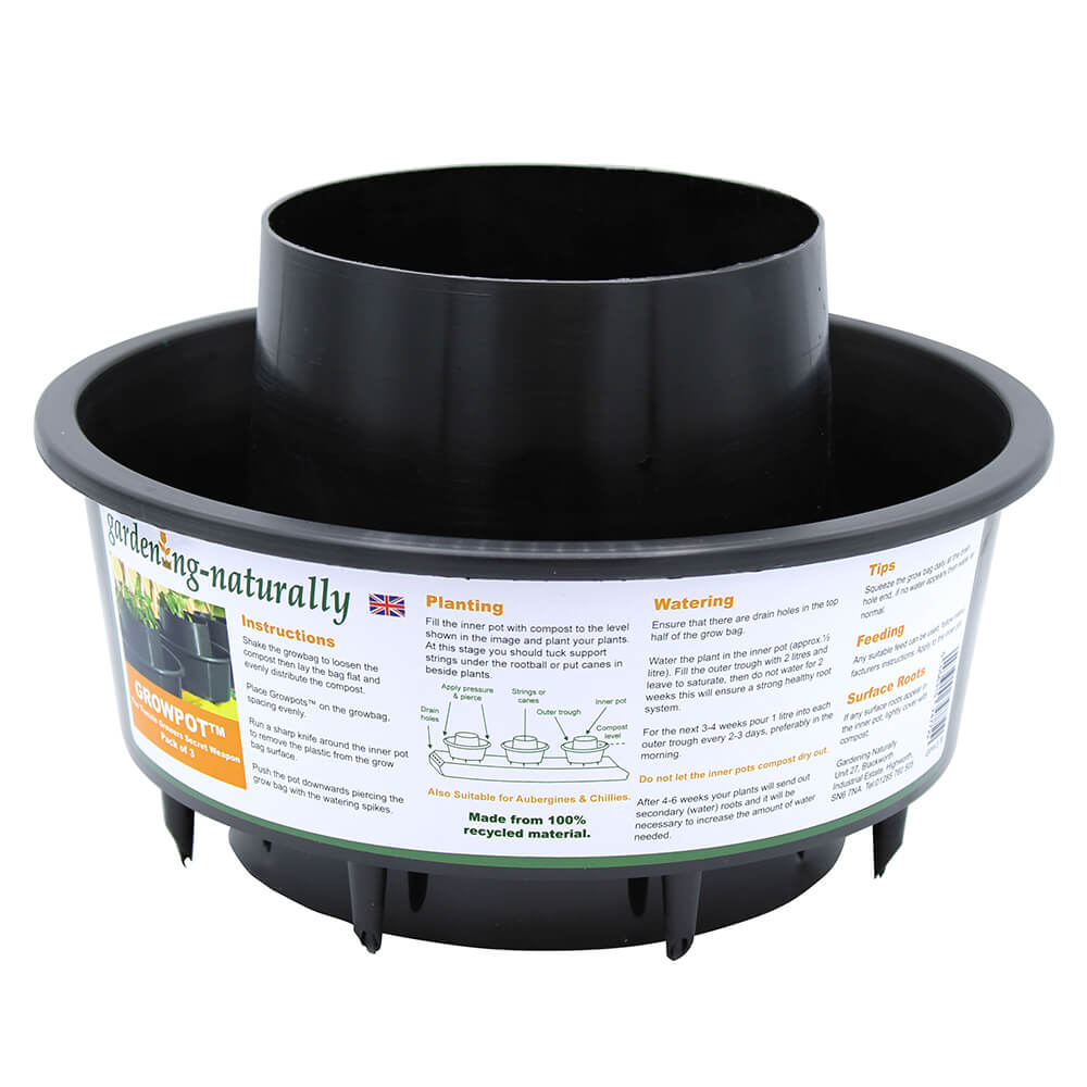 Growpots self watering black pots