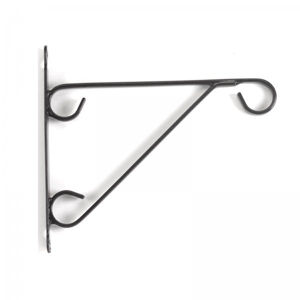 A black metal wall bracket
