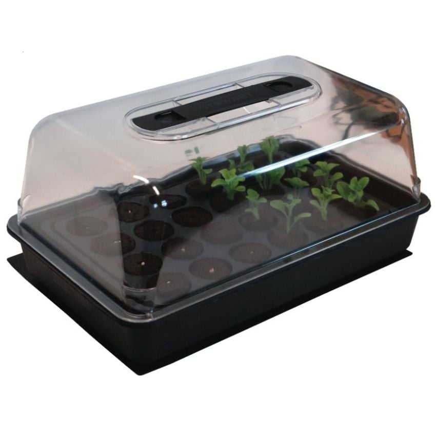A black Root!t heat under propagation tray
