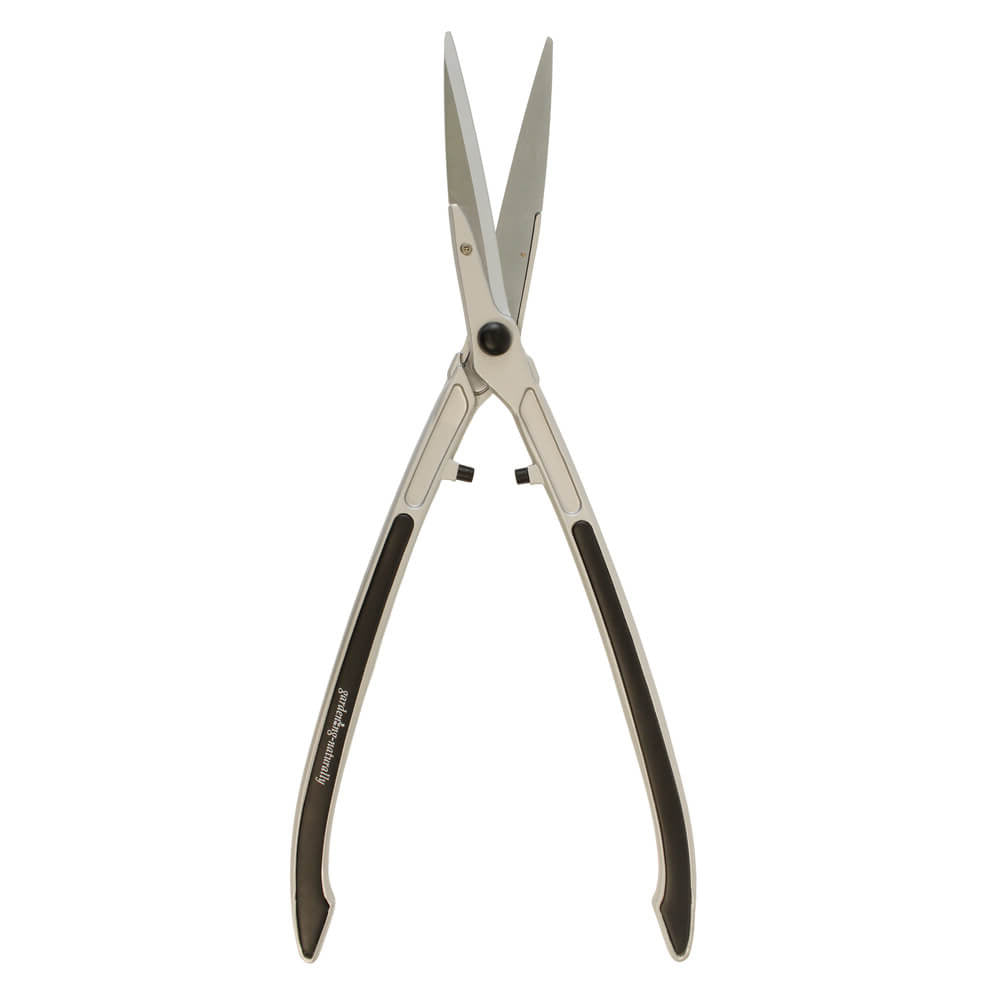 Pair of garden shears on a white background