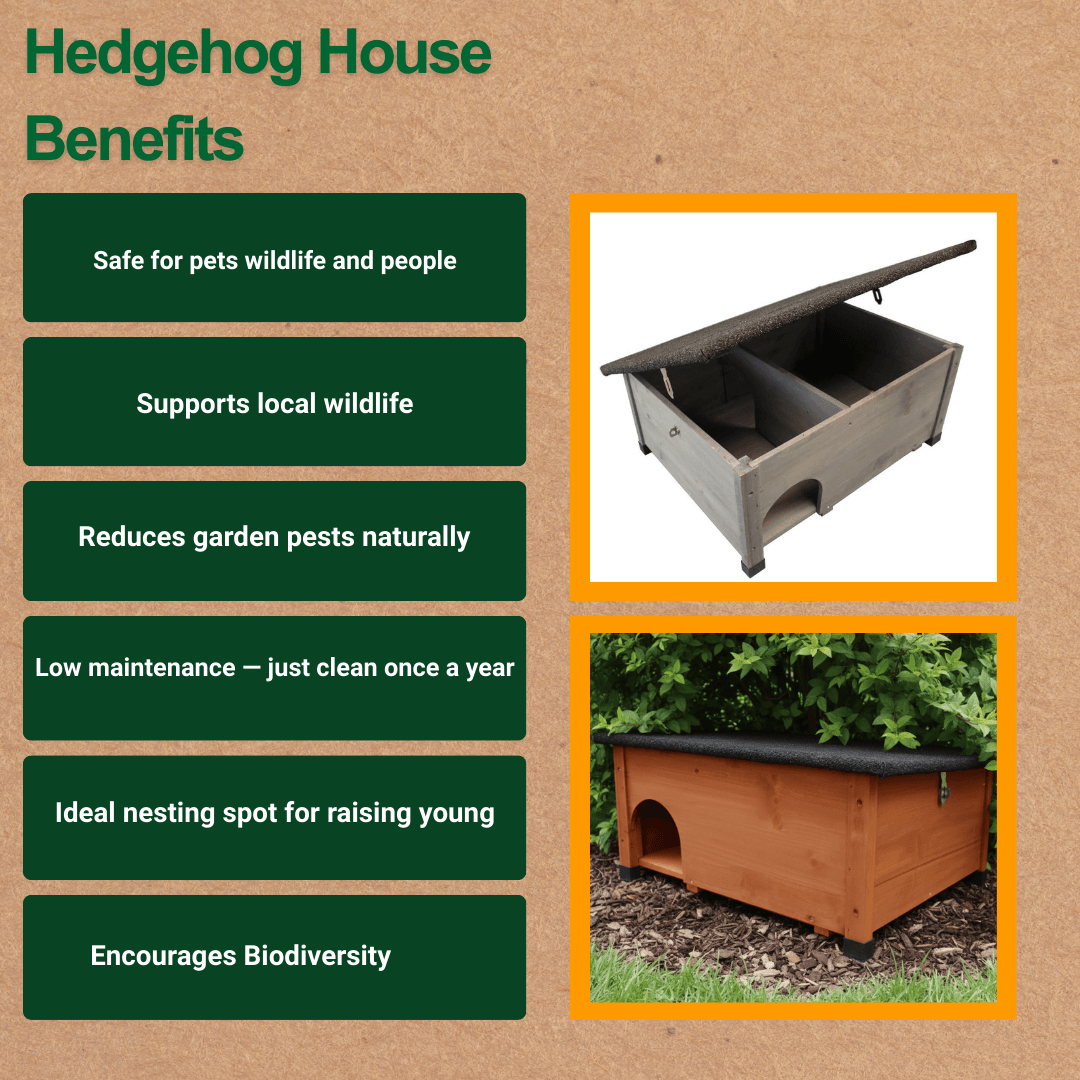 Wooden Hedgehog House