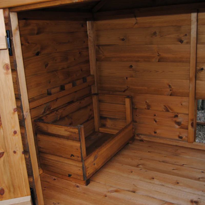 poultry house inside made from wood