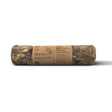 A rolled up Hortiwool hanging basket liner made of natural wool, with packaging that includes the brand name and product details.