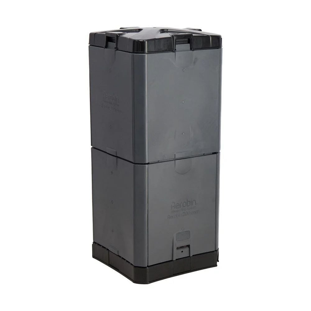 Hot Composter in Grey with Leachate Hose 200L - Aerobin
