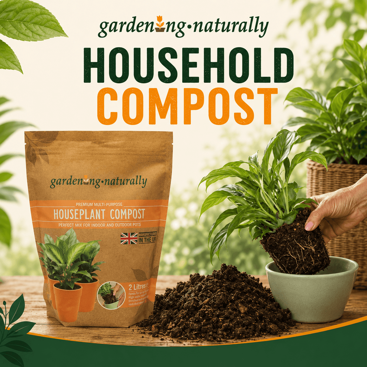 house plant compost repotting