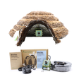 An Igloo Hedgehog House with a Wired Wildlife Camera and accessories, displayed in a gift box.