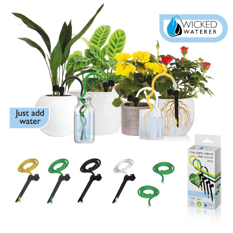 Indoor automatic watering kit with components shown