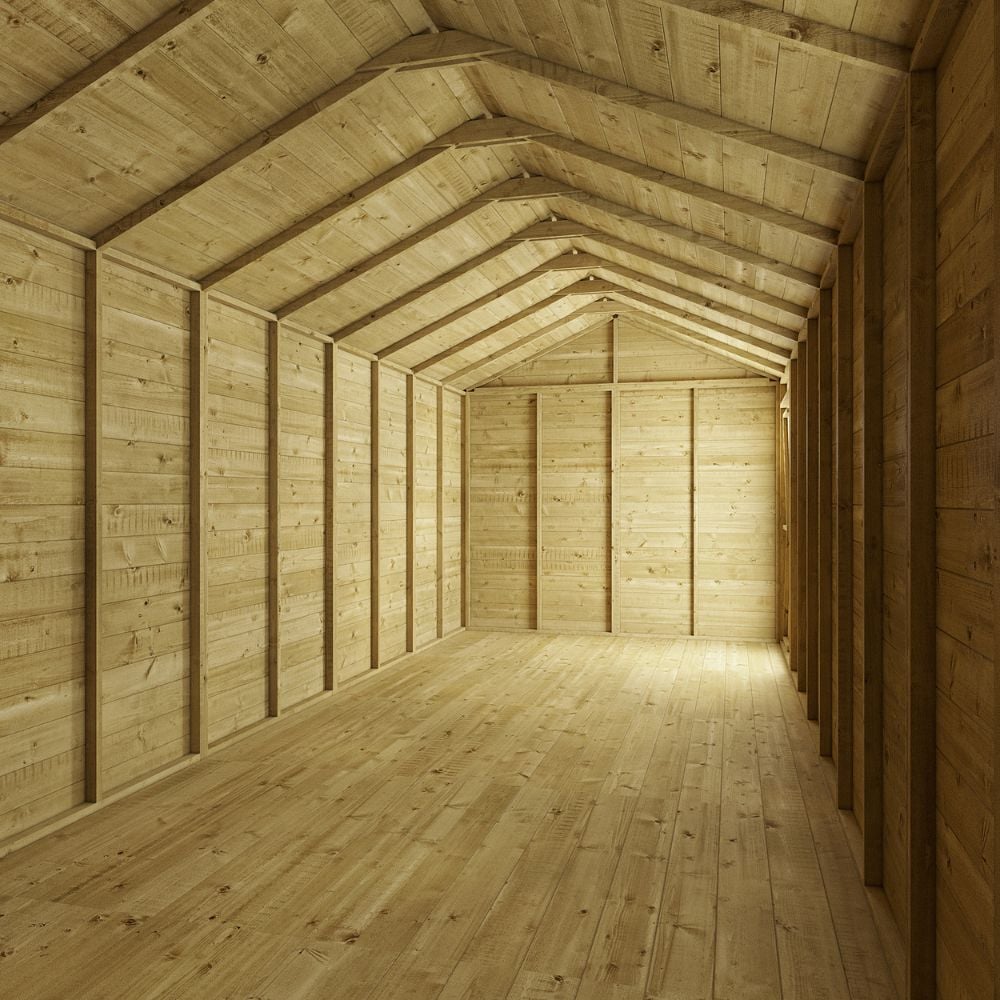 inside large shed structure