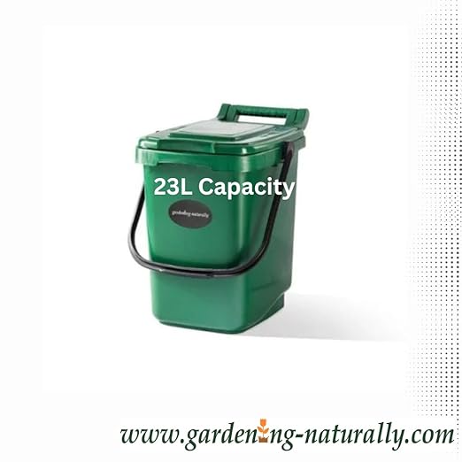 Green compost bin with a capacity of 23L