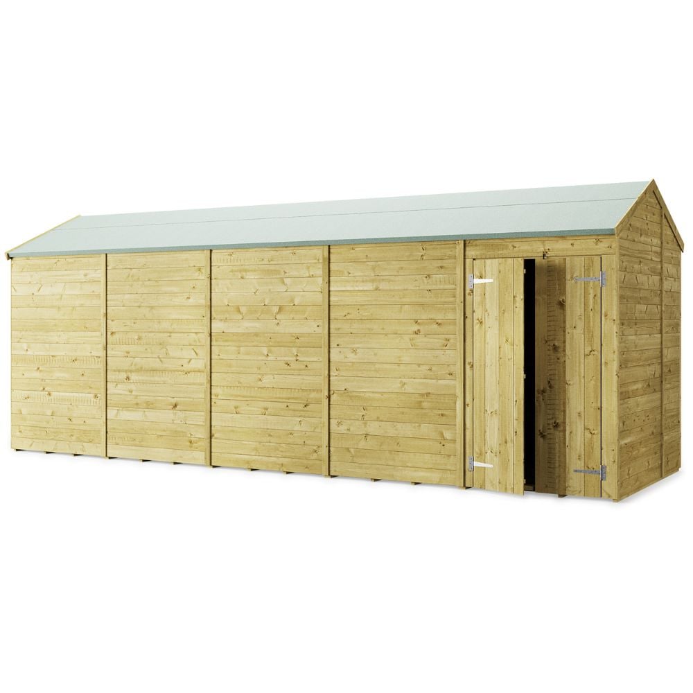 large wooden apex roof shed