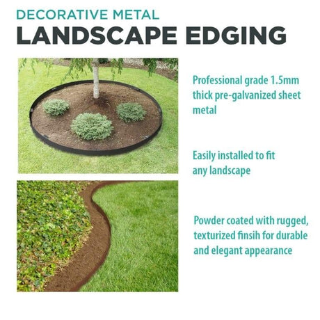 Decorative metal landcape edging