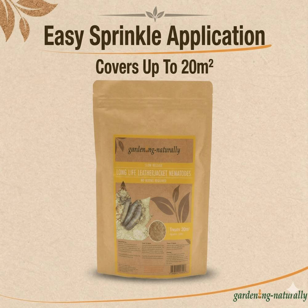 Gardening Naturally pack of long life nematodes infographics