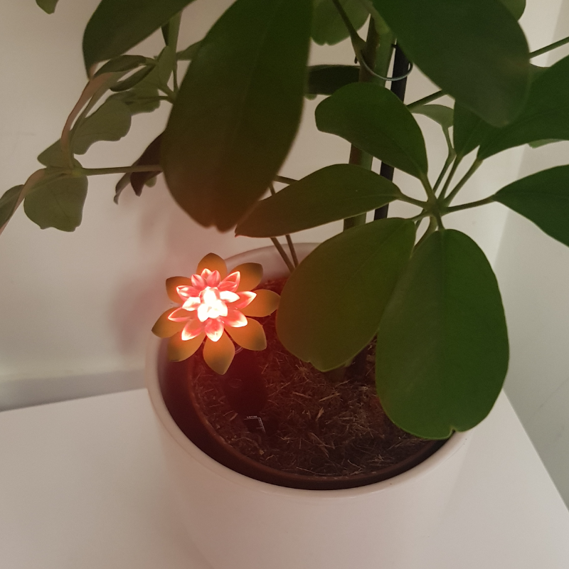 Led moisture sensor alarm plant