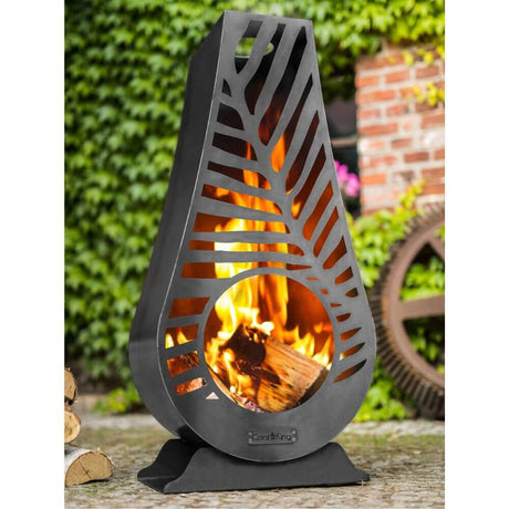 garden chimnea modern design with fire