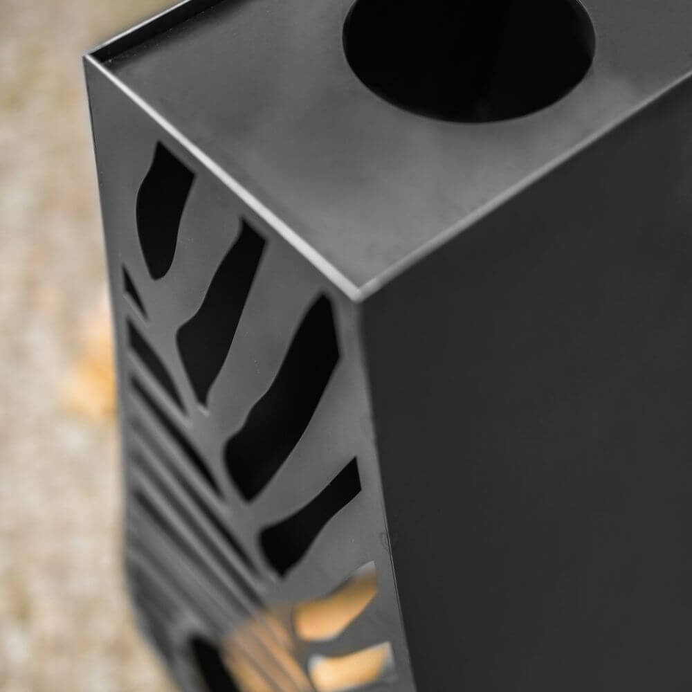 Side view of garden chimnea