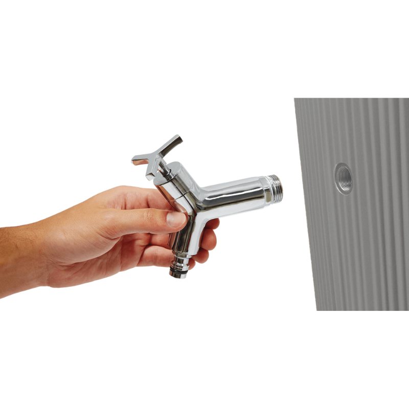 linus water butt tap showing connection