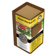 Packaging for mason bee nesting tubes showing the product and an illustration of mason bees