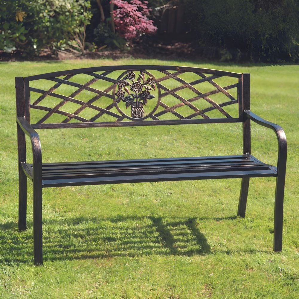 metal garden bench framework