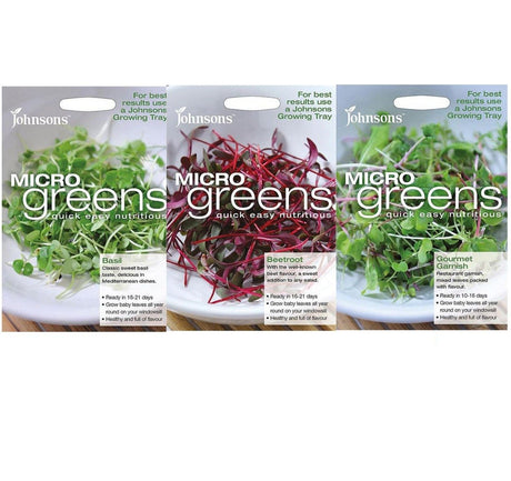 Three packs of micro green seeds