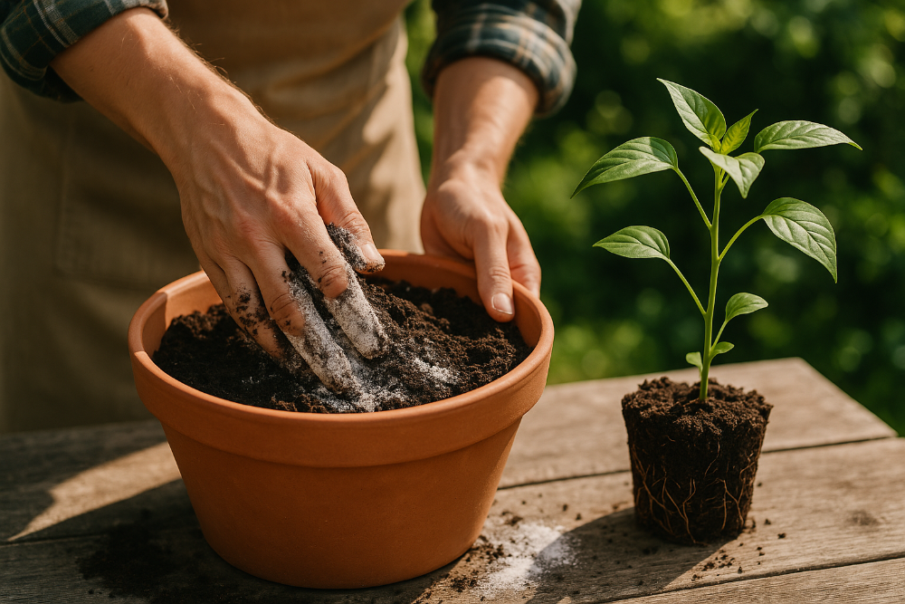 Mixing Fungi into Potting Soil