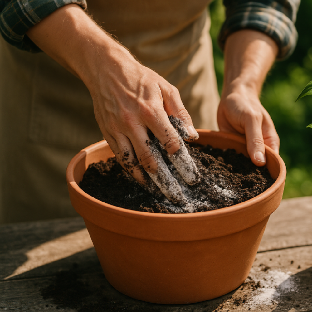 Mixing Fungi into Potting Soil