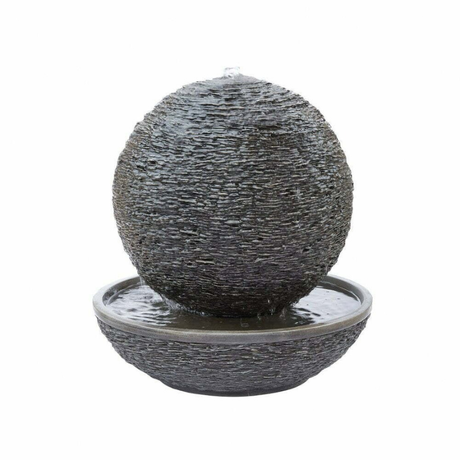 slate grey stone moon water feature