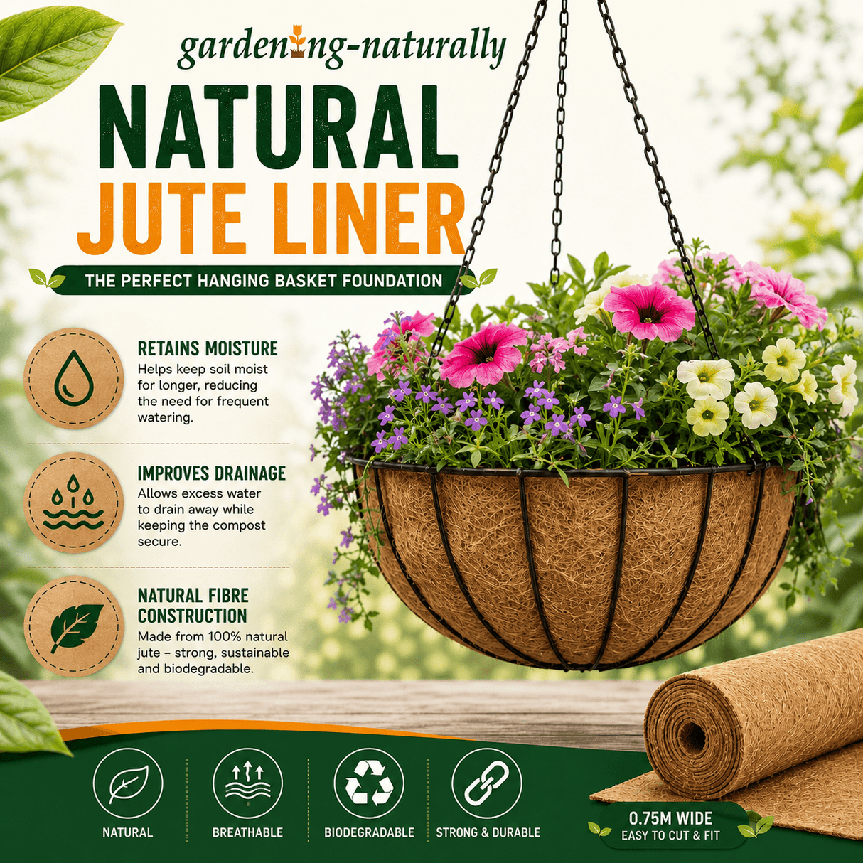 natural jute liner benefits