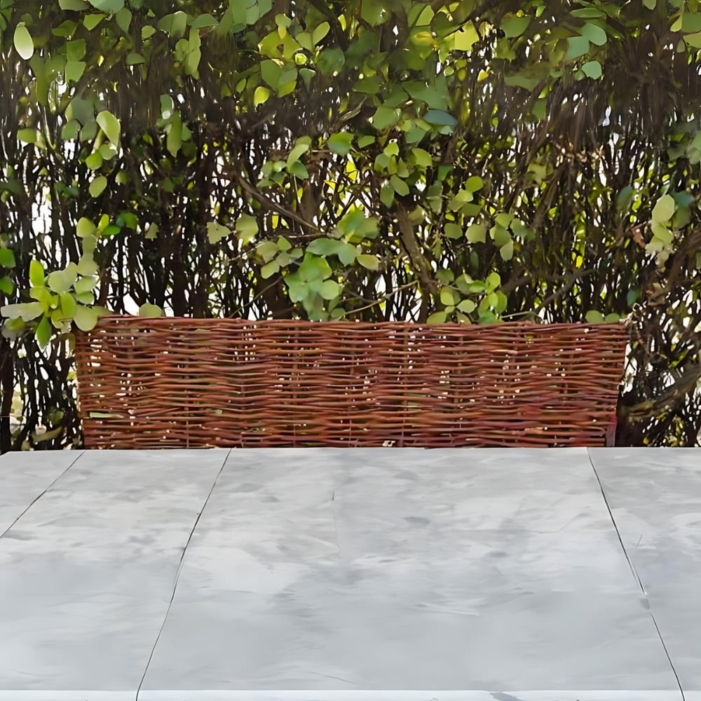 woven natural willow garden border fence