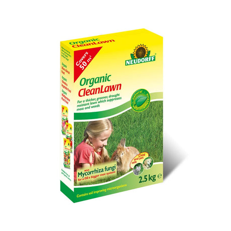A package of Neudorff Organic Clean Lawn