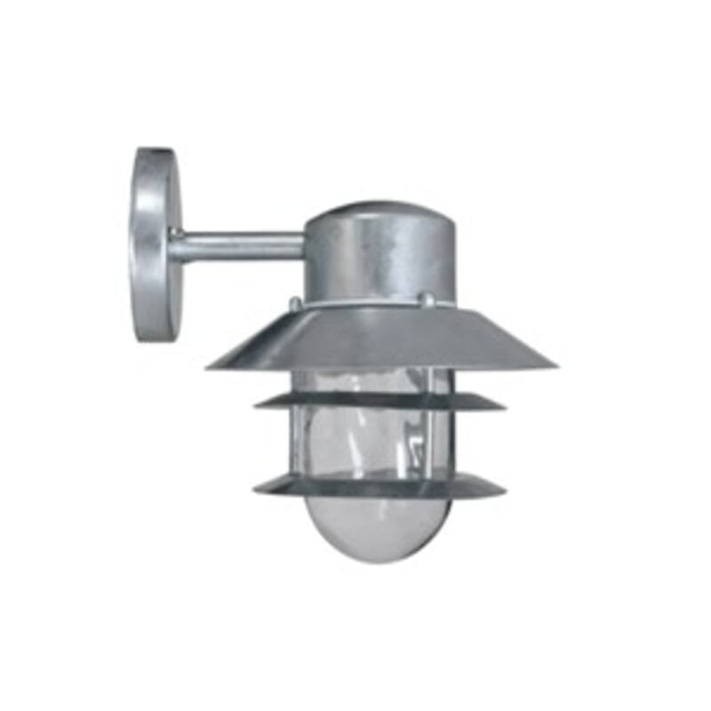 Silver light on wall outdoor lamp