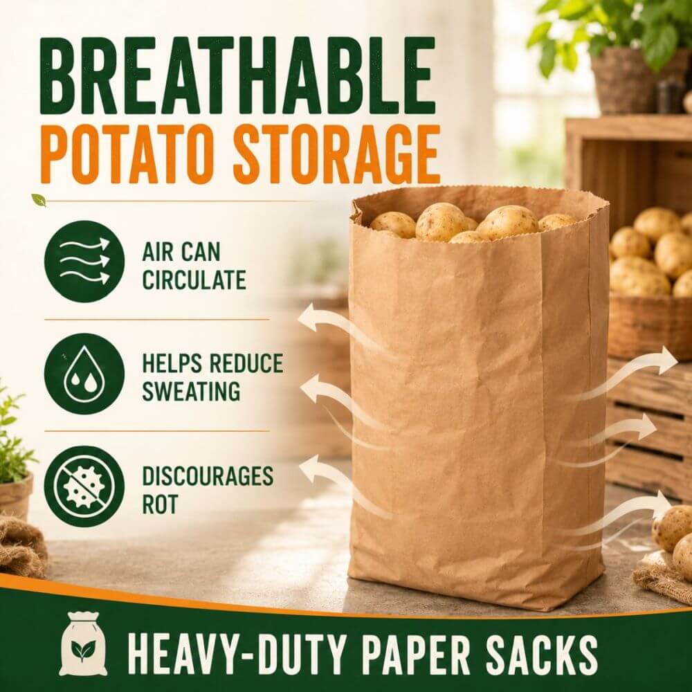 Paper Potato Sacks For Storing Potatoes Up To 25kg