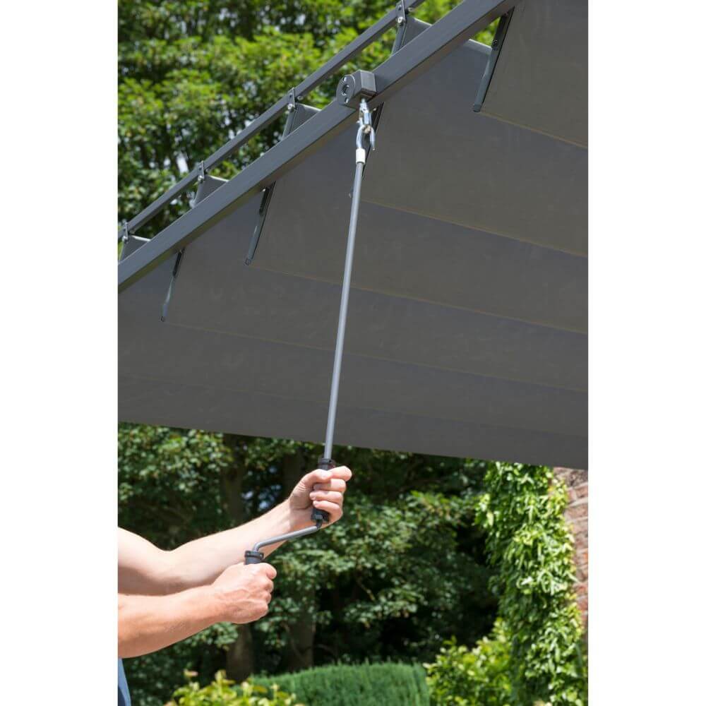 Pergola grey adjustable for the gardne