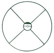 A circular green plant support ring