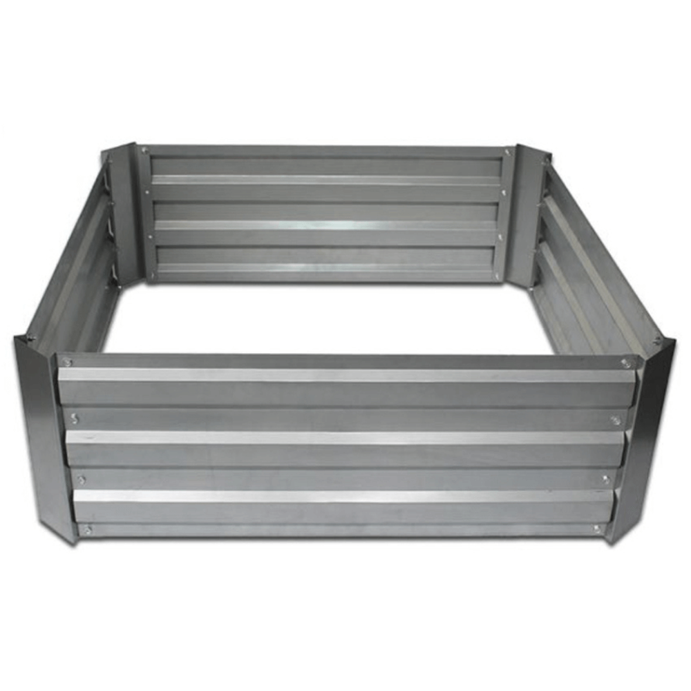 square raised metal planter