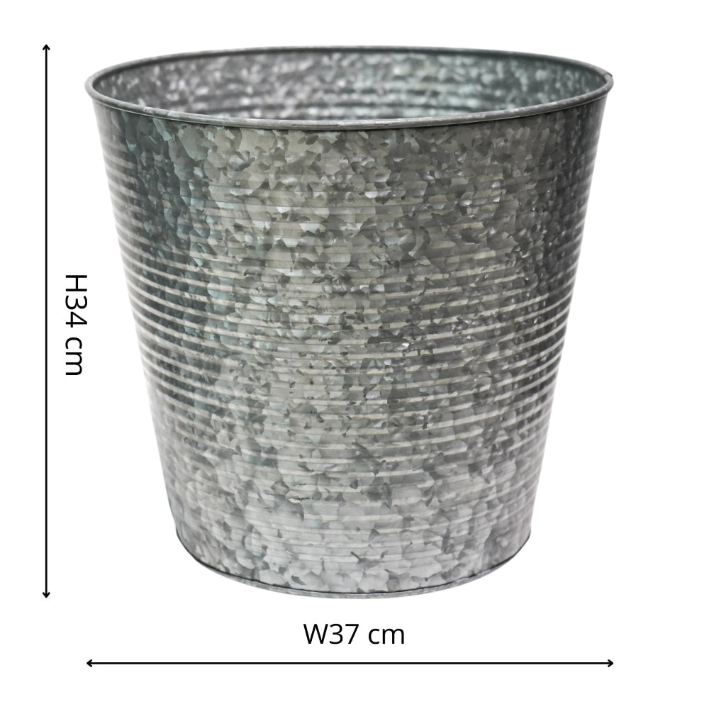large ribbed planter dimensions