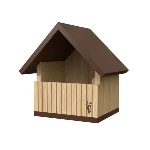 robin nest box brown roof