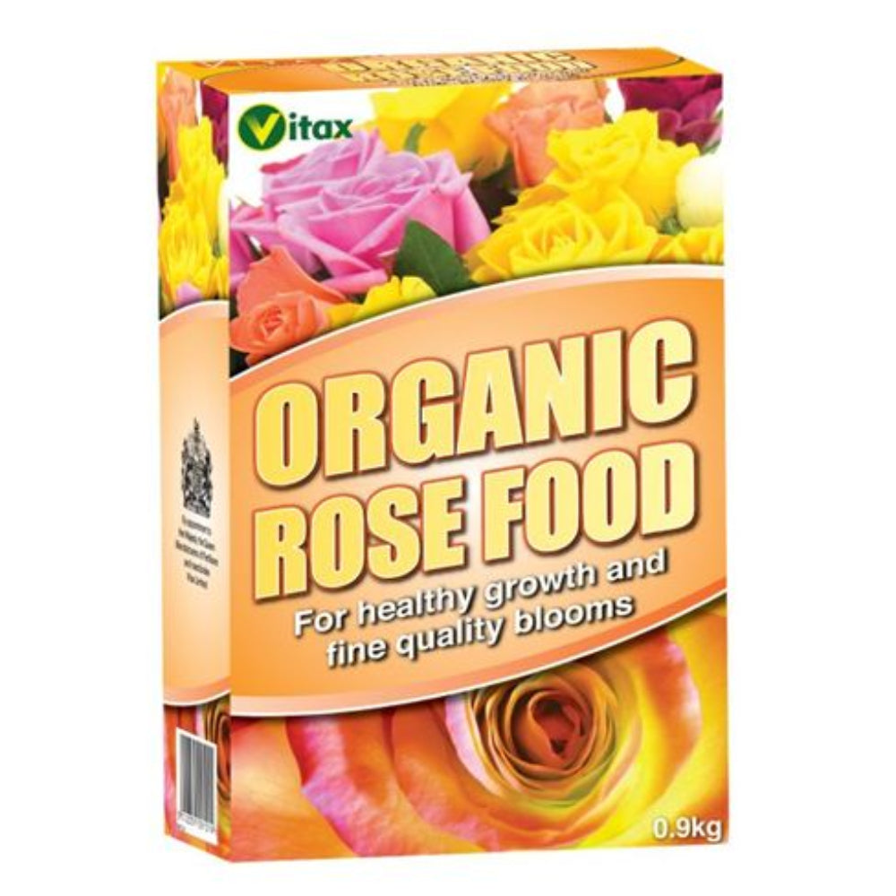 Organic Rose Food with vibrant images of roses on the front