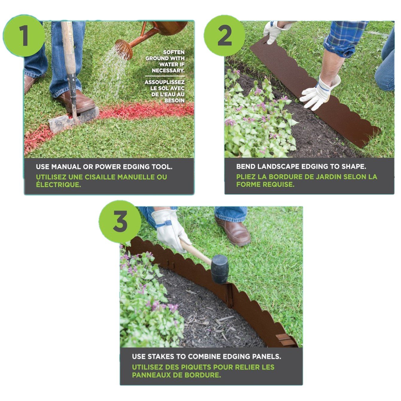 Scalloped landscape instructions for lawn edging