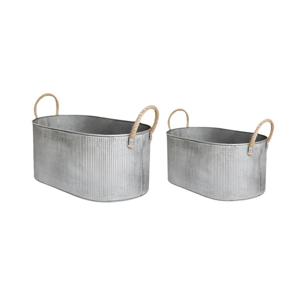 outdoor trough set rope handles