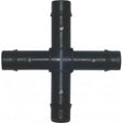 A black hose pipe cross connector.