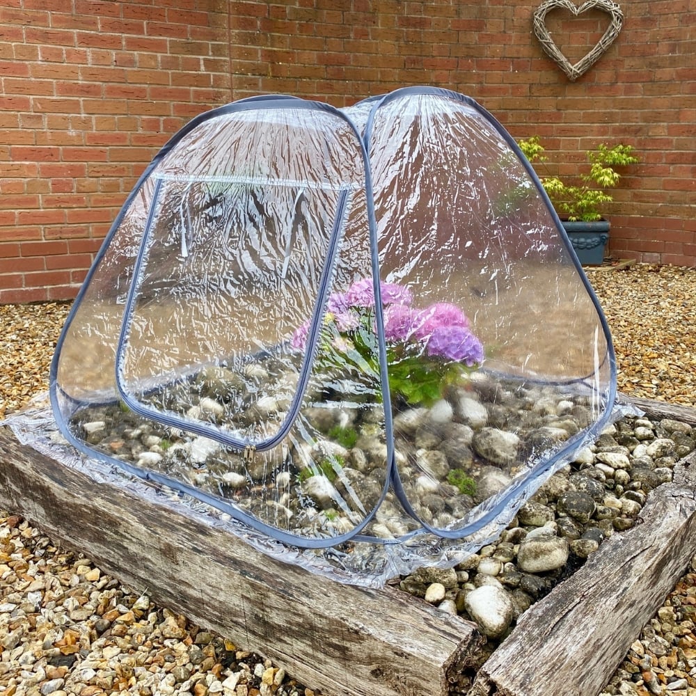 side view of garden mini cloche