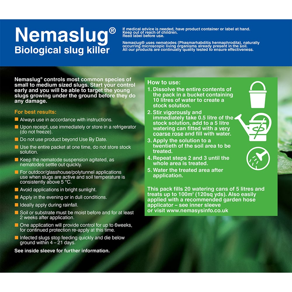 Slug Nematodes 100 sq.m Nemaslug