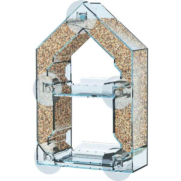 clear bird feeder for garden