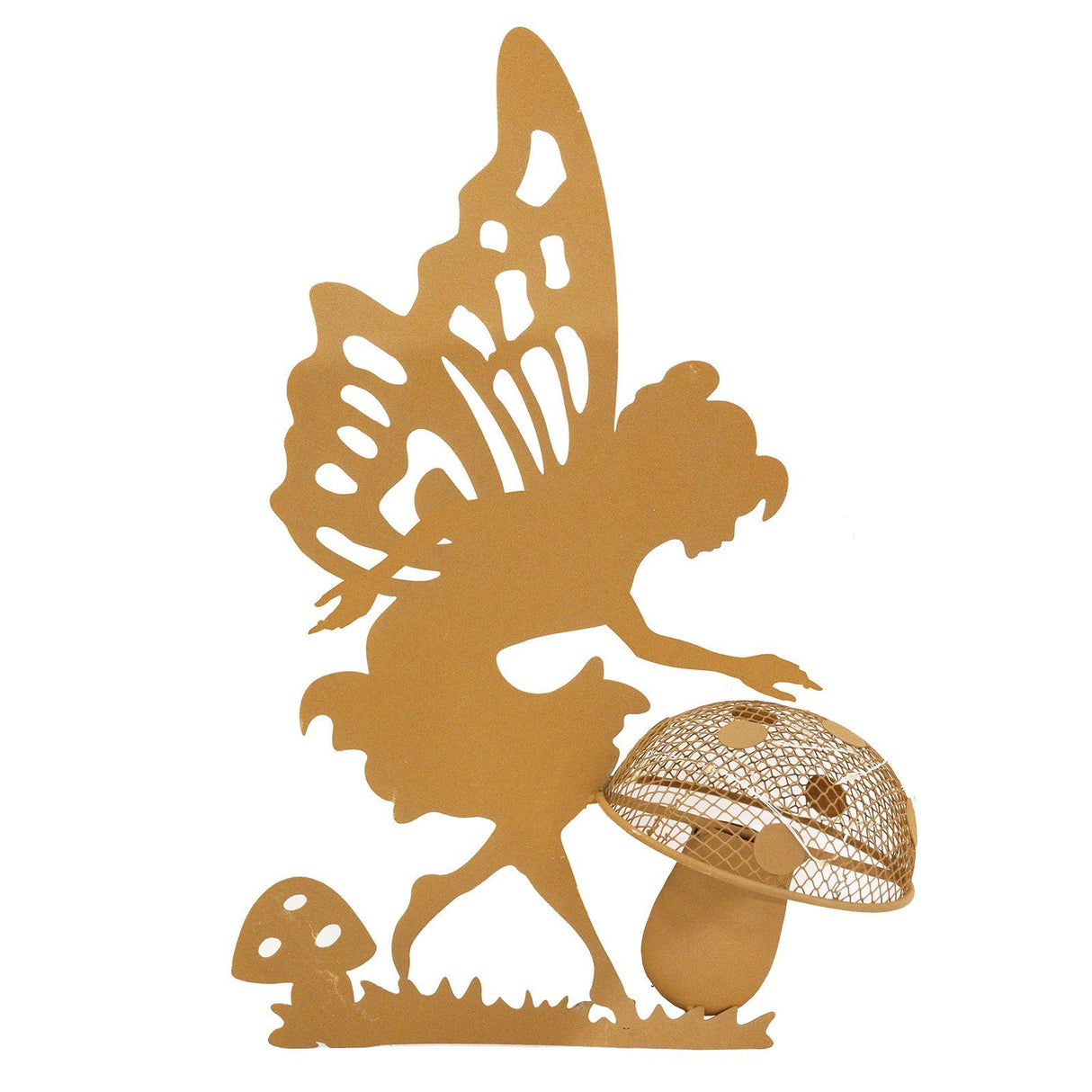 solar silhouette fairy with mushroom