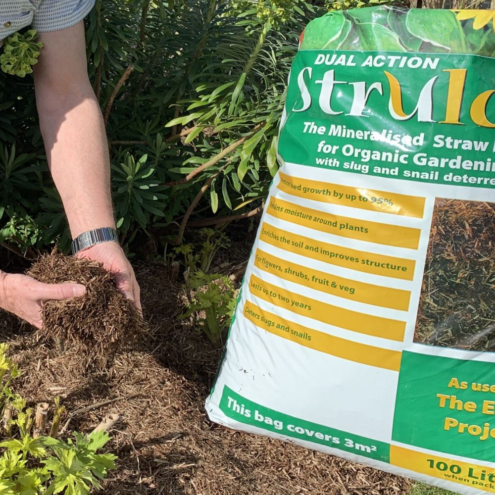 Strulch garden mulch