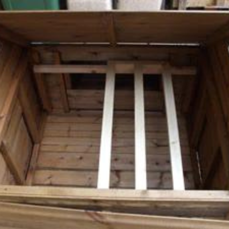 inside of chicken coop perch