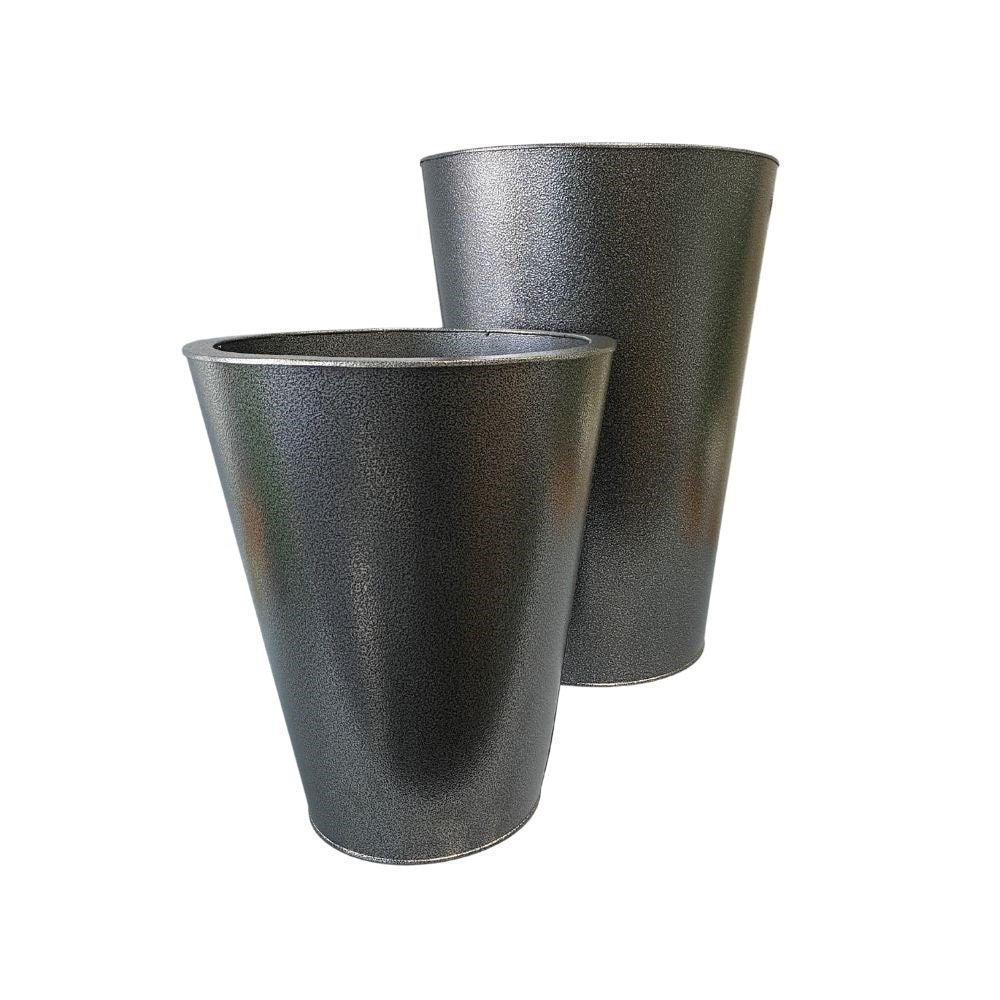 aluzinc patio planter cone textured black