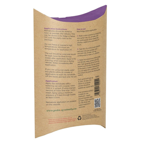 Thrip nematodes instructions on packet