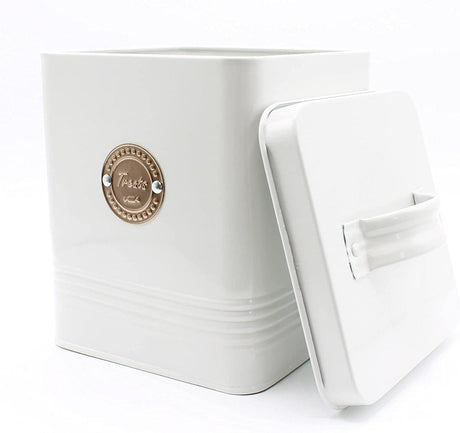 white treat tin pet storage