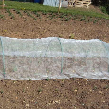 ultra fine netting over hoop tunnel